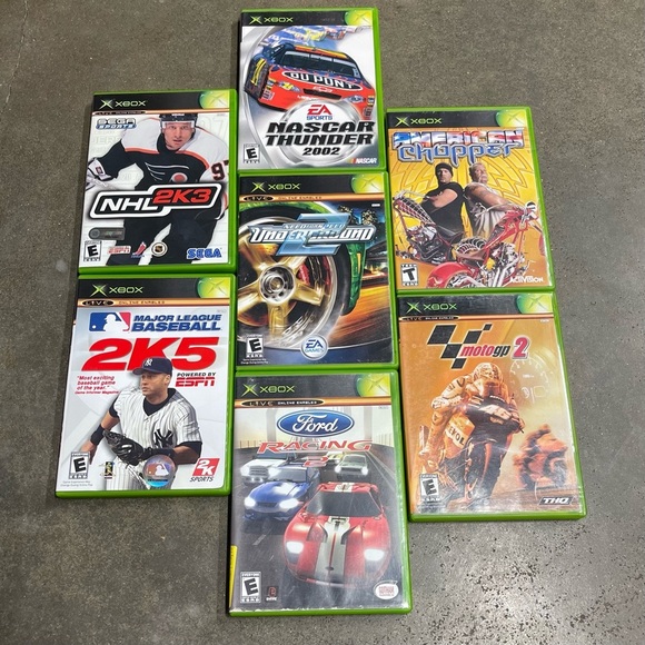 Lot of 7 Xbox Games – NFS Underground 2, NASCAR, NHL 2K3, MotoGP, MLB + More - Picture 1 of 5